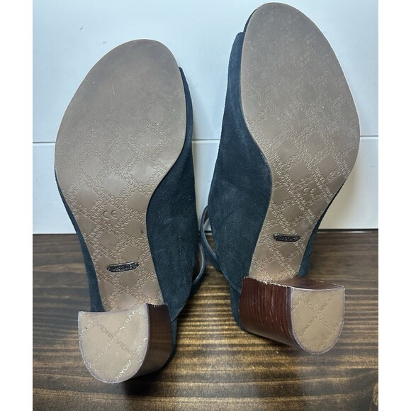 Vionic Kaia Black‎ Suede Chunky Heel Ankle Strap Sandals Women's 9 - Picture 9 of 11